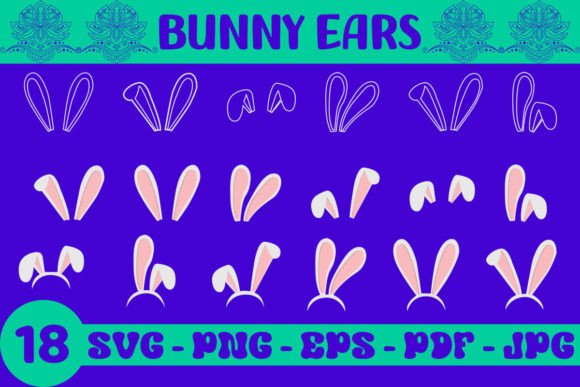 Bunny Ears Bundle SVG: Graphics for Crafts
