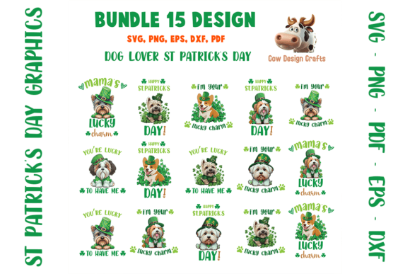 Dog Bundle Svg, St Patrick's Day Pet Svg
