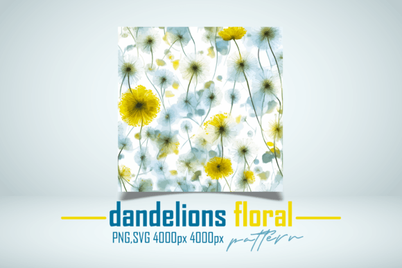 Floral Dandelion Digital Paper: Graphics & Freebies for Creative Design