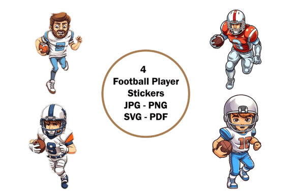 Football Player Sticker PNG-JPG-SVG-PDF