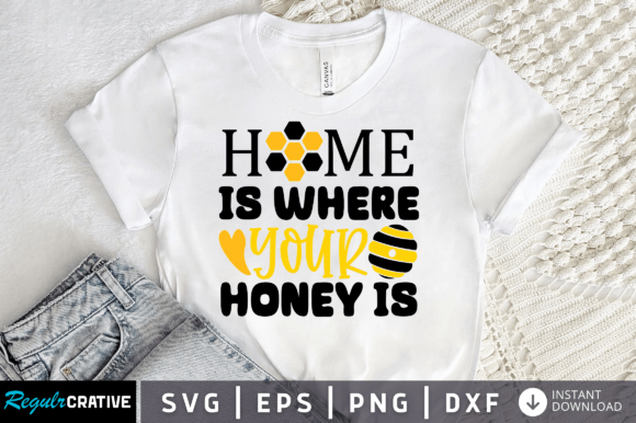 FREE Home is Where Your Honey is SVG: A Versatile Graphic Design Asset for Content Creators