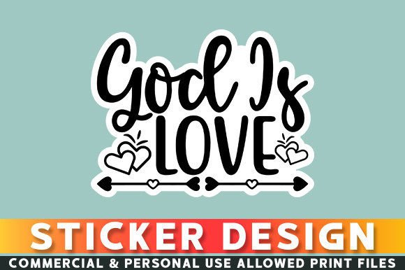 God is Love Sticker Design
