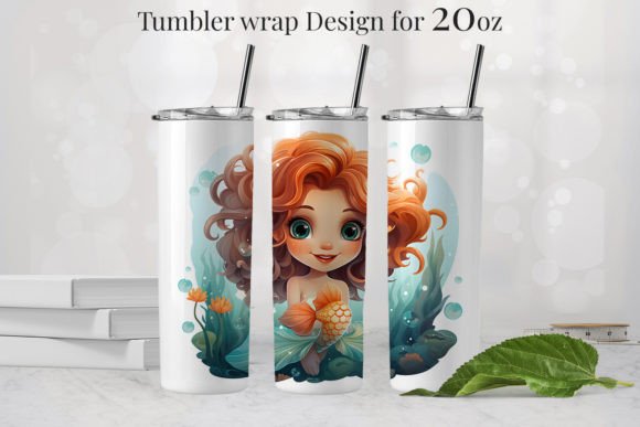 Mermaid Tumbler Design for 20oz, PNG 14