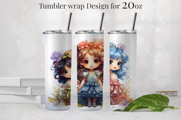 Mermaid Tumbler Design for 20oz, PNG 6