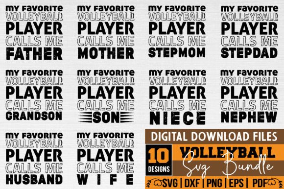 Volleyball Family Svg Bundle: Graphics & Crafts